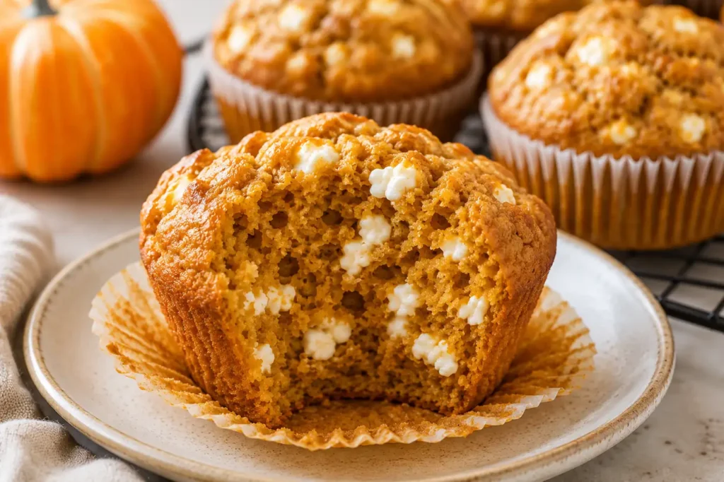 easy pumpkin cottage cheese muffins